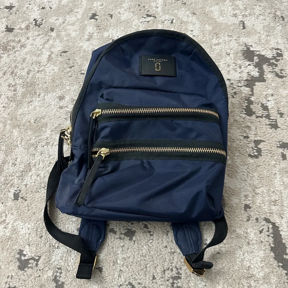Marc Jacobs Nylon Biker Backpack - Navy Blue - Picture 2 of 5